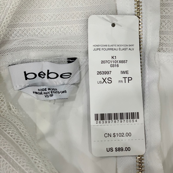 Bebe white mesh midi skirt - Picture 4 of 4